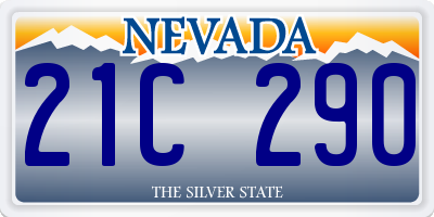 NV license plate 21C290