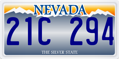 NV license plate 21C294
