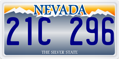 NV license plate 21C296