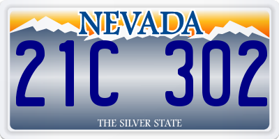NV license plate 21C302