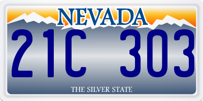 NV license plate 21C303