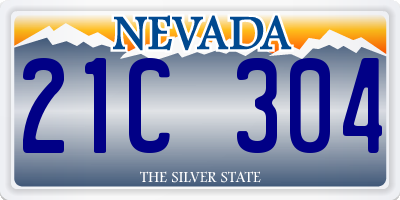 NV license plate 21C304