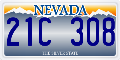 NV license plate 21C308