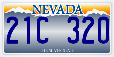 NV license plate 21C320