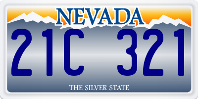NV license plate 21C321