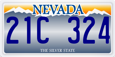 NV license plate 21C324