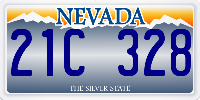NV license plate 21C328