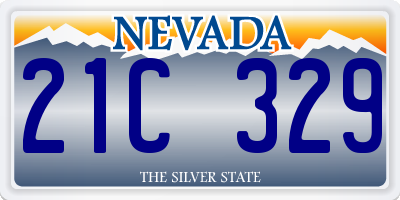 NV license plate 21C329