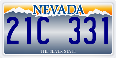 NV license plate 21C331