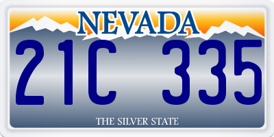 NV license plate 21C335