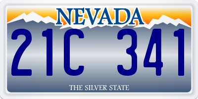 NV license plate 21C341