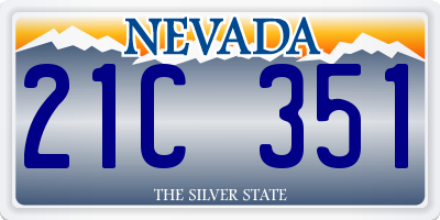 NV license plate 21C351