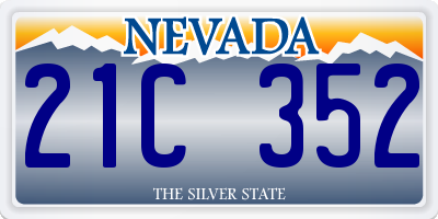 NV license plate 21C352