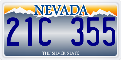 NV license plate 21C355