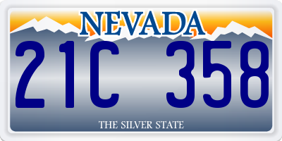 NV license plate 21C358