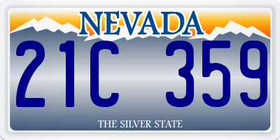 NV license plate 21C359