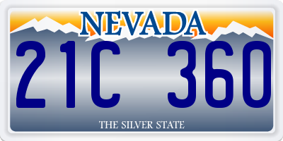 NV license plate 21C360