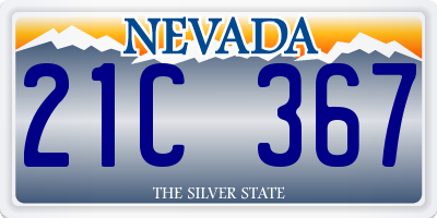 NV license plate 21C367