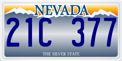 NV license plate 21C377