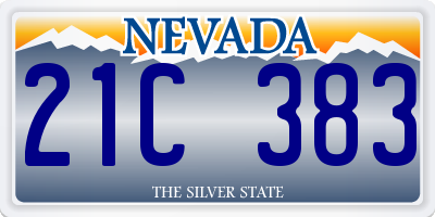 NV license plate 21C383