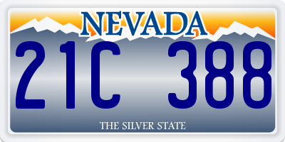 NV license plate 21C388