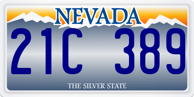 NV license plate 21C389
