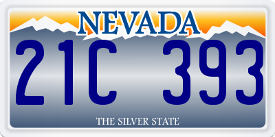 NV license plate 21C393