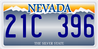 NV license plate 21C396