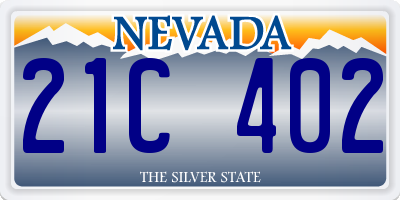 NV license plate 21C402