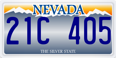 NV license plate 21C405
