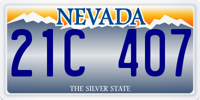 NV license plate 21C407