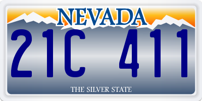 NV license plate 21C411