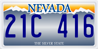 NV license plate 21C416