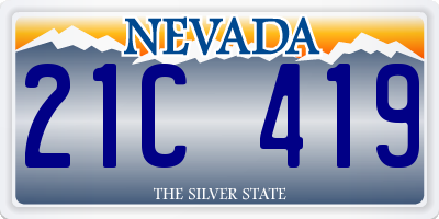 NV license plate 21C419