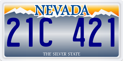 NV license plate 21C421