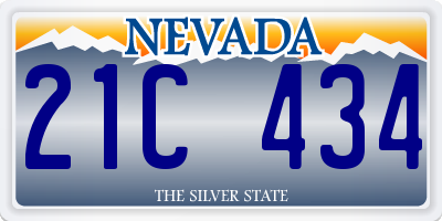 NV license plate 21C434