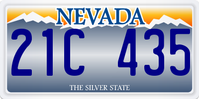 NV license plate 21C435