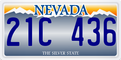 NV license plate 21C436