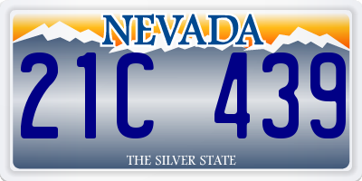 NV license plate 21C439