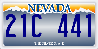 NV license plate 21C441