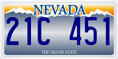 NV license plate 21C451