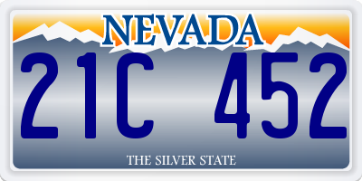 NV license plate 21C452