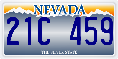 NV license plate 21C459