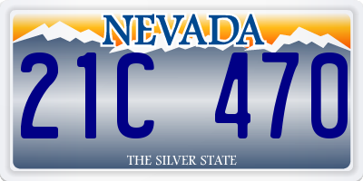 NV license plate 21C470