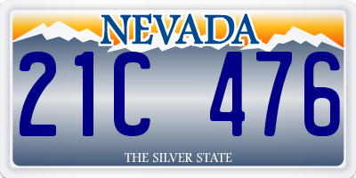 NV license plate 21C476
