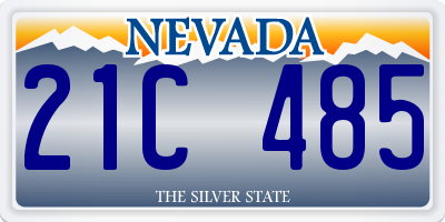 NV license plate 21C485