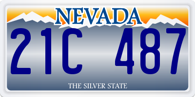 NV license plate 21C487