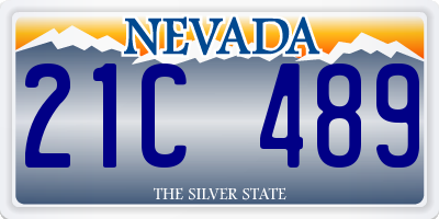 NV license plate 21C489