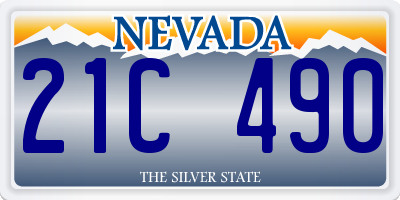 NV license plate 21C490
