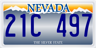 NV license plate 21C497